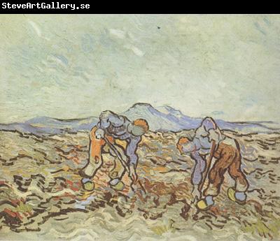 Vincent Van Gogh Peasants Lifting Potatoes (nn04)